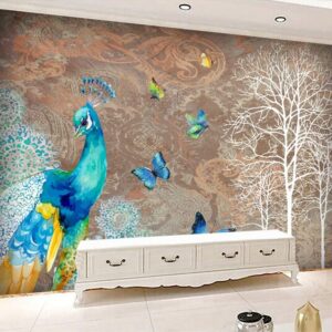 peacock wallpaper whit tree