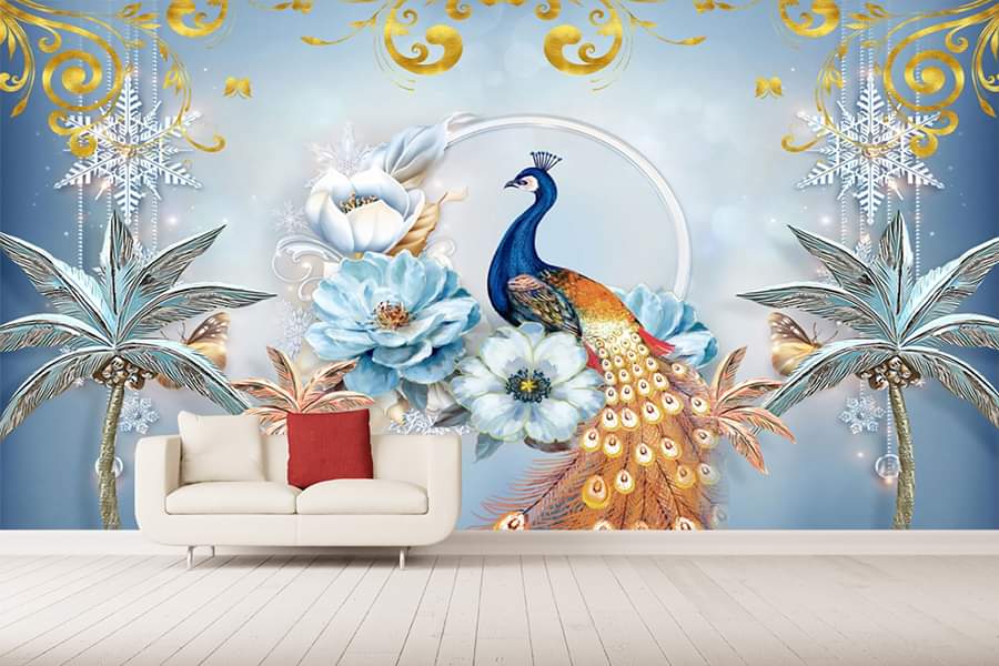 3D peacocks wallpapers