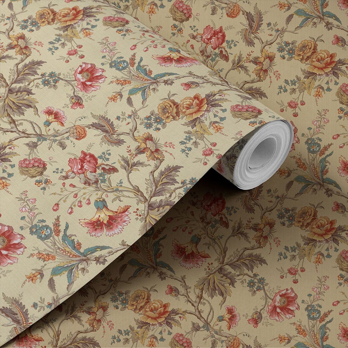 Mesmerizing-Vintage-Floral-Pattern-Wallcovering