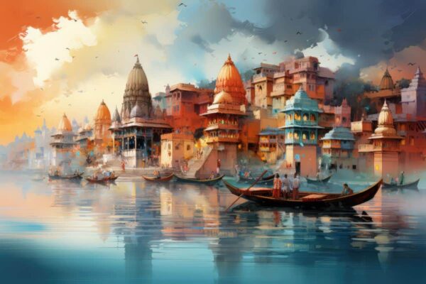 Banarasiya, Ancient Varanasi City Art Wallpaper for Wall