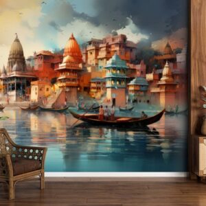Banarasiya, Ancient Varanasi City Art Wallpaper for Wall