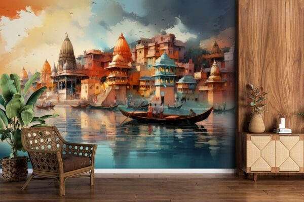 Banarasiya, Ancient Varanasi City Art Wallpaper for Wall