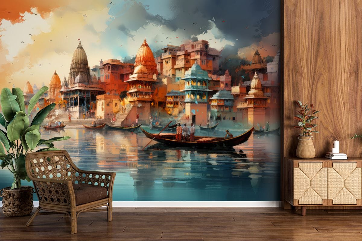 xr:d:DAFwSoJuW-A:503,j:5921519151703637677,t:23120711 Banarasiya, Ancient Varanasi City Art Wallpaper for Wall
