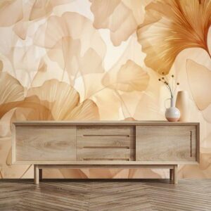 Mesmerizing Watercolor Blossom Poppies Flower Leaves Wallpaper Mural