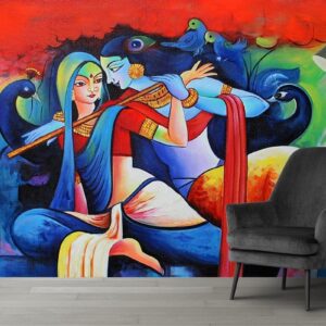 Radha Krishna Room Wallpaper