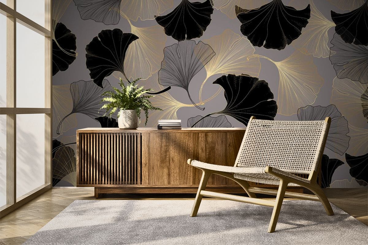 xr:d:DAFzkOYOJm8:3,j:7026023956088368922,t:23110808 Luxurious Black and Bold Leaves Wallpaper