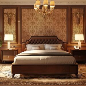 Caramel Classic Damask 3D Wallpaper Mural