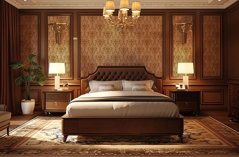 Caramel-Classic-Damask-Wallpaper-Mural-M1