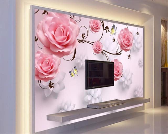 3-D-Wallpaper-Mural-Beautiful-3-D-Rose-Floral-Bedroom-Background-Wallpaper1
