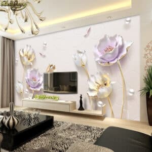 3D-Wallpaper Tv Backdrop Stereo Surfaces Mural Simple Modern Decor Living Room Bedroom Wallpaper