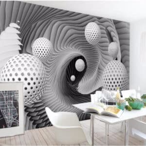 3d Wallpaper Futuristic Stereo Abstraction Space Ball Tv Background wallpaper