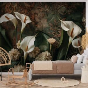 Antique Blooms 3D Wallpaper for Wall