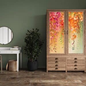 Beautiful Hanging Flowers Furniture 3D Wallpaper