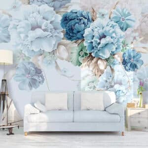 Blue Flower 3D Effect wallpaper