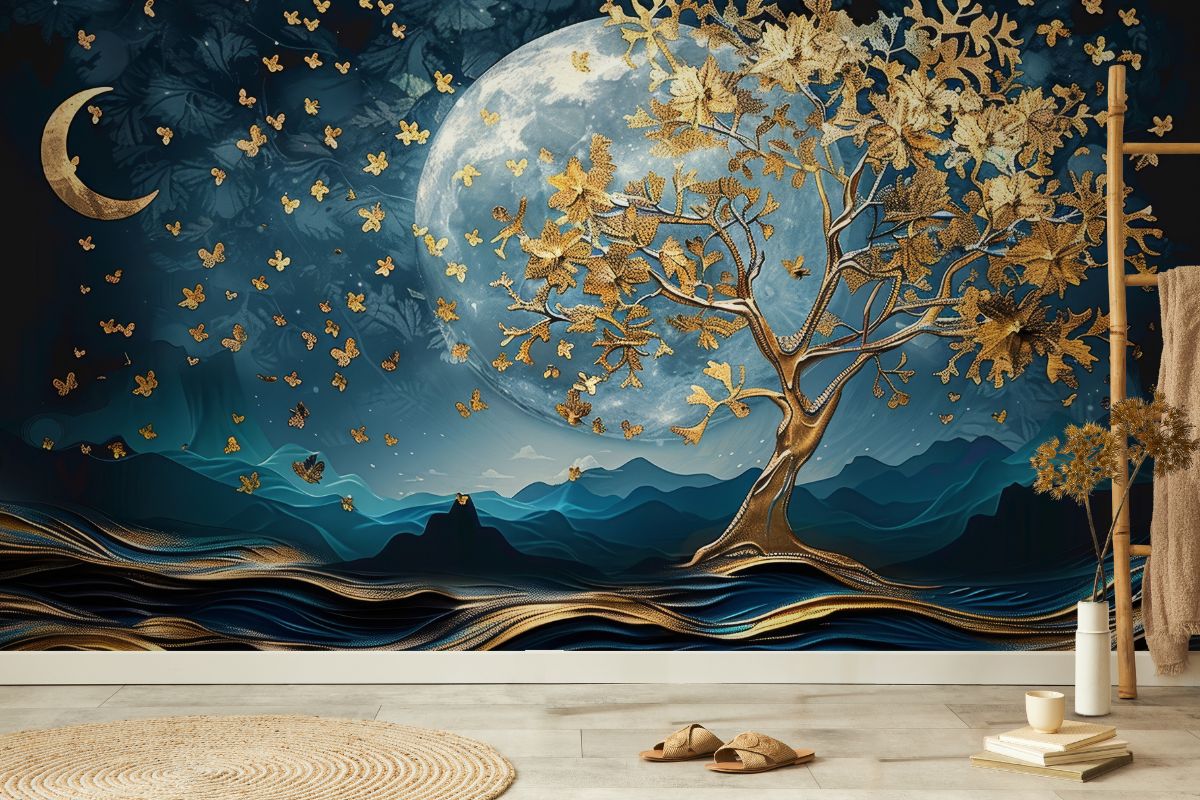 Swarna-Vriksha-Chandni-Mural-Wallpaper