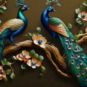 peacocks wallpapers mural your wall