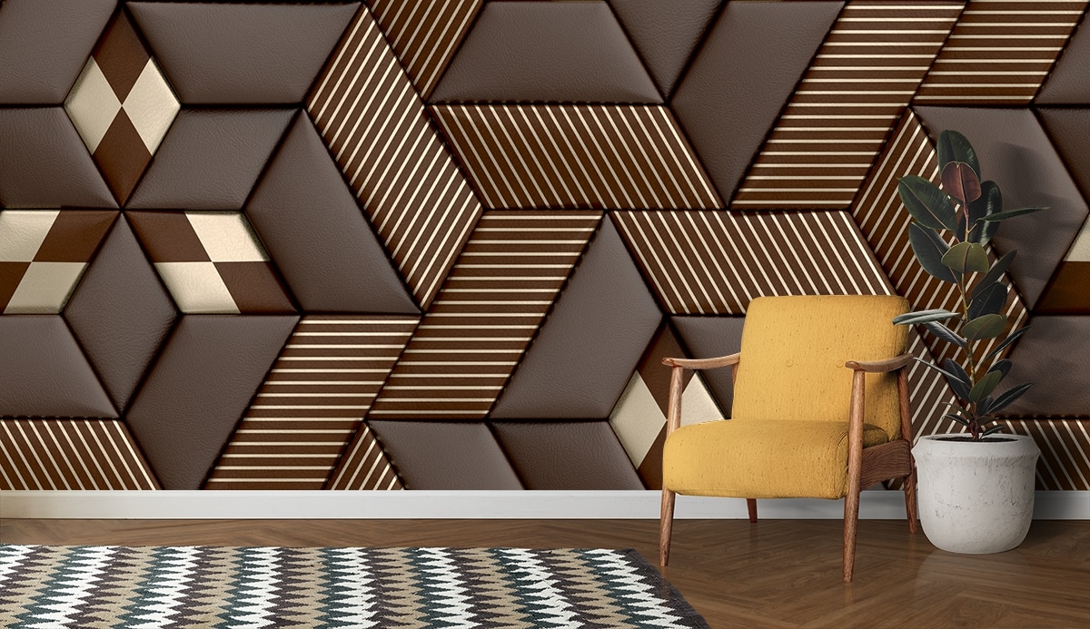 A brown and white striped pattern