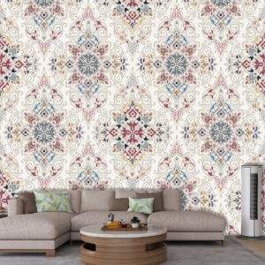 A pattern of colorful flowers wallpapers