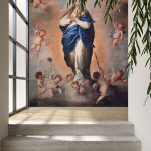 Assumption of the Virgin Mary Painting Wallpaper Mural