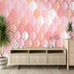 Forest Trees in Rose and Gold Tones Wallpaper for Wall