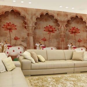 Gokul Pichwai Gatha Mural Wallpaper