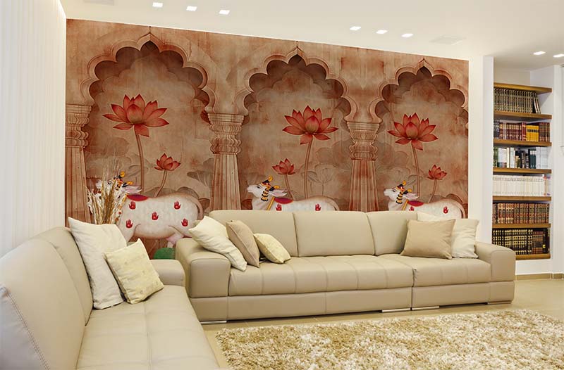 Gokul-Pichwai-Gatha-Mural-Wallpaper-M