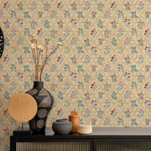 Luxe Linen Labyrinth Tapestry Wallpaper for Walls