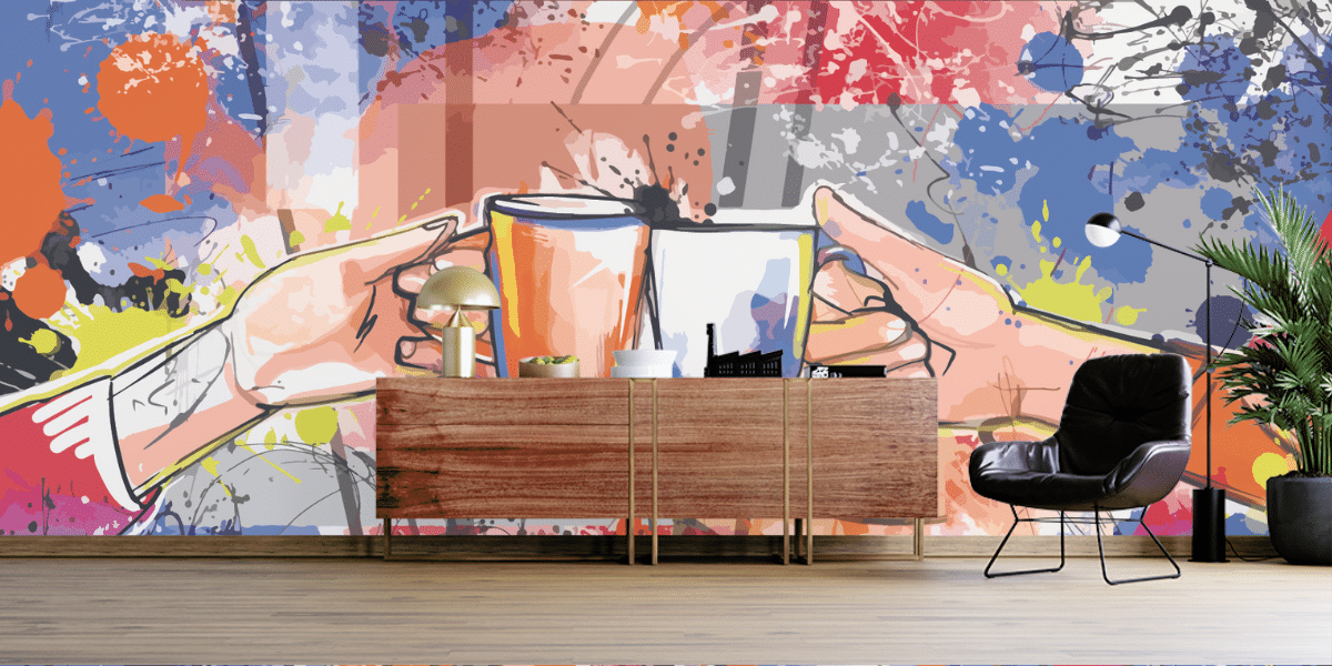 Tea-and-Coffepart-Graffiti-Wall-Art-Wallpaper-for-Wall-M
