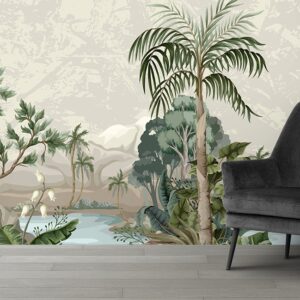 Wall-Paper for Balcony Tranquil River Scene