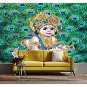 3D krishna wallpaper mural your tempal