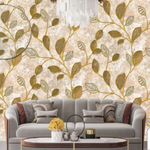 3d wallpaper with leaves