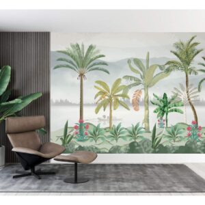 3D tropical wallpaper.