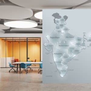India maps 3D wallpaper gray colur