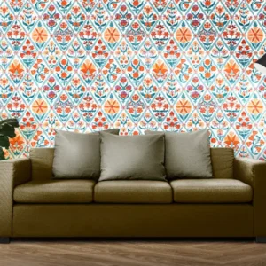 3D panting Floral Trellis Fabric wallpaper